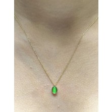 HAKAN GÜLER KUYUMCULUK  Altın Doğal Taş Kolye Uçlu Zincir