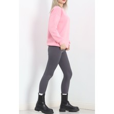 Gıronda Bisiklet Yaka Üç Iplik Sweat Pembe - 20138.1878.