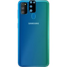 İ She Samsung Galaxy M30S Uyumlu Kamerayı Tam Kaplayan 3D Kamera Koruyucu Cam