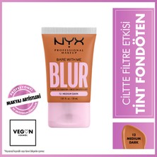 Nyx Professional Makeup Blur Tint Ciltte Filtre Etkili Fondöten - 12 Medium Dark