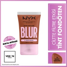 Nyx Professional Makeup Blur Tint Ciltte Filtre Etkili Fondöten - 16 Warm Caramel