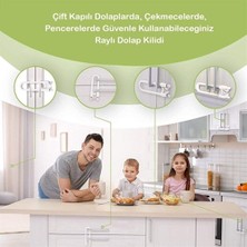 Go İthalat Bebek Çocuk Çekmece ve Dolap Koruma Raylı Güvenlik Sistemi Emniyet Kilidi (4738)