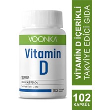 Voonka Vitamin D İçeren Takviye Edici Gıda 102 Yumuşak Kapsül 1000 IU