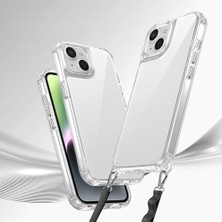 ZORE iPhone 13 Kılıf Airbagli Takılabilir Askı Aparatlı Snap Silikon Kapak-Şeffaf