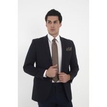 Brianze Krem Kravat Yaka Slim Fit Gömlek