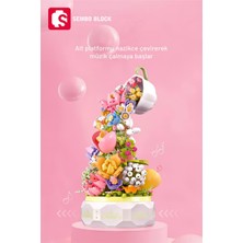 Sembo Block Huayan Cayı Muzikli Florist Seti 575 Parça Yapı Blokları LEGO ile Uyumlu (611050)