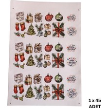 Roco Paper Co. Yılbaşı Temalı Sticker Seti, 45 Adet Çıkartma, Yeniyıl Hediye Paketi Etiketleri, 15 Farklı Model