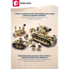 Sembo Block Survival Warfare Zırhlı Birlikler 4'ü 1 Arada 937 Parça Yapı Blokları LEGO ile Uyumlu (2912-2915)