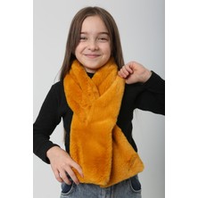 REMSA Çocuk Peluş Kaşkol Boyunluk Atkı Rkb-Ç-01 Hardal