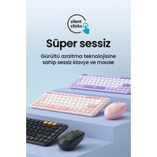 Daxi MK350 Creator Pro Sessiz 3 Kanallı Bluetooth + 2.4g Wireless Türkçe Q Klavye Mouse Seti