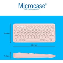 Microcase AL4515 Xiaomi Redmi Pad Pro 12 İnç Tablet Için Türkçe Bluetooth Klavye + Mouse + Tablet Standı - Pembe