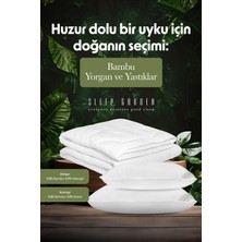 Sleep Garden Doğal 1 Adet Çift Kişilik Bambu Yorgan-2 Adet Bambu Yastık Set Ürün Tela Çantalı