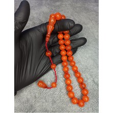 Mos Tespih Üst Düzey Usta Işi Sistemli Sıkma Kehribar Tesbih