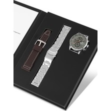 Daniel Klein Çelik Kordon & Deri Kordonlu Iç Fonksiyonları Aktif 3 Atm Erkek Kol Saati SET.10737.Y6