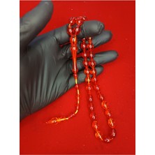 Mos Tespih Sistemli Üst Düzey Toz Kehribar Tesbih