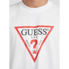 Guess Jeans Beyaz Erkek T-Shirt M4YI45K8FQ4G011 Gj Ss Cn Os Iconıc