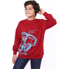 Toontoy Erkek Çocuk E Harf Baskılı Sweatshirt