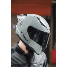 Ls2 Rapıd 2 Race Nardo Gri Kapalı Kask Polikarbonat Malzeme ile 4 Mevsim Kullanıma Uygun