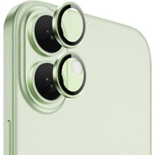 Microcase Iphone 16 / 16 Plus Kamera Camı Lens Koruyucu Halka Set - AL8114