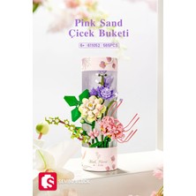 Sembo Block Pink Sand And Warm Sun Çiçek Seti 565 Parça Yapı Blokları LEGO ile Uyumlu (611052)