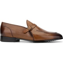Tamer Tanca Erkek  Deri Taba Loafer Ayakkabı 987 127 Erk Ayk SK24-25 Taba