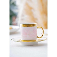 Acar HXF-06860 Lanthe Lone Pembe 6lı Kahve Fincanı Takımı