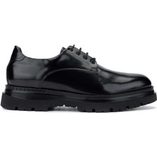 Tamer Tanca Erkek  Deri Siyah Açma Casual Ayakkabı 698 1153-2 Erk Ayk SK24-25 Sıyah Acma