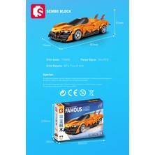 Sembo Block Famous Cars Apollo Evo 289 Parça Yapı Blokları LEGO ile Uyumlu (714004)