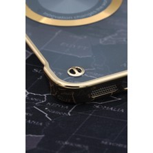 NOVKA Phone Accessories  iPhone 14 Pro Uyumlu Altın Sarı Gold Renkli Ince Kenarlı Şeffaf Sert Kapak Kılıf