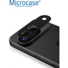 Microcase Google Pixel 9 Uyumlu Kamera Lens Koruma Halkası - Kapalı Tasarım -Siyah AL3401