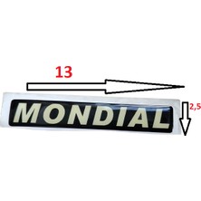 Motosvn Mondıal Amblem Yazı Damla Model 13 x 2,5 Boy