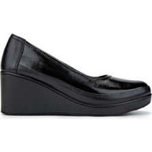 Tamer Tanca Kadın  Deri Siyah Casual Ayakkabı 824 6002 Bn Ayk SK24-25 Syh Rgn/syh Dr