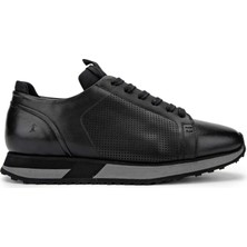 Tamer Tanca Erkek  Deri Siyah Sneakers & Spor Ayakkabı 383 6093 Erk Ayk Y24 Sıyah Sılver