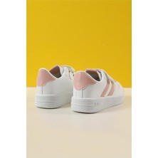 Liger Çocuk Sneaker Spor Ayakkabı Beyaz - Pudra