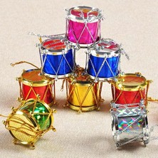 Sole Yıllbaşı Çam Ağacı Süsü Davul Figürlü Noel Ağacı Süsü 12 Li 3 cm