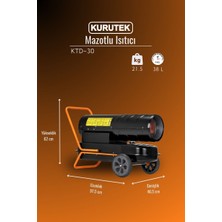 Kurutek Ktd-30 Bacasız Mazotlu Isıtıcı