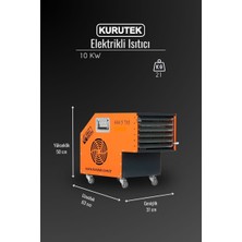 Kurutek 10KW Elektrikli Isımak Isıtıcı