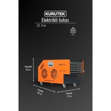 Kurutek 20 Kw Elektrikli Isımak Isıtıcı