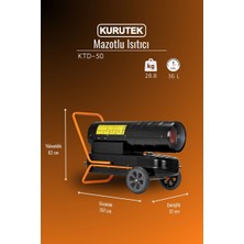 Kurutek Ktd-50 Bacasız Mazotlu Isıtıcı