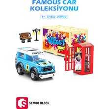 Sembo Block Famous Cars Londra Telefon Kulübesi 257 Parça Yapı Blokları LEGO ile Uyumlu (714512)