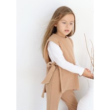 Parla Kids Kız Çocuk Simena Camel Bağlama Detaylı Üst Ispanyol Alt Üst Eşofman Takım