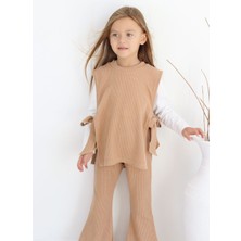 Parla Kids Kız Çocuk Simena Camel Bağlama Detaylı Üst Ispanyol Alt Üst Eşofman Takım