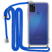 Piyasa Sepeti Samsung Galaxy A21S Boyun Askılı Şeffaf Tank Kılıf