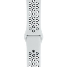 Piyasa Sepeti Apple Watch Series 4 42 MM Fileli Kordon Beyaz-Siyah