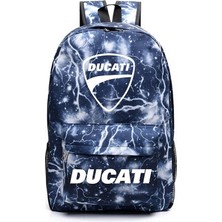 Overseas Treasures Erkek Ducati Ayarlanabilir Omuz Askılı Günlük Baskılı Sırt Çantası (Yurt Dışından)