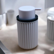 Dore Voir 3 Parça Sert Plastik Banyo Seti / Sıvı Sabunluk Diş Fırçalık ve Katı Sabunluk