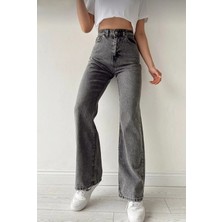 2021 Kadın Likralı Palazzo Jeans Kot Denim Pantolon