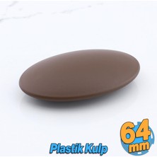 Badem10 Damla Kulp 64 mm - ( 6.4 cm ) Kahverengi Çekmece Mutfak Mobilya Dolabı Dolap Kulpu Kulbu Kulpları