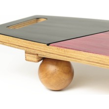 Wood Stone Art Denge Tahtası Balance Board Çift Fonksiyonlu Gym Board Rocket Board 73 x 31 cm