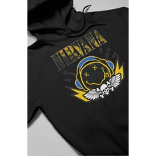 Fuddy Moda Unisex Rock Band Nirvana Baskılı Kapüşonlu Sweatshirt, Oversize Rock Metal Müzik Baskılı Hoodie